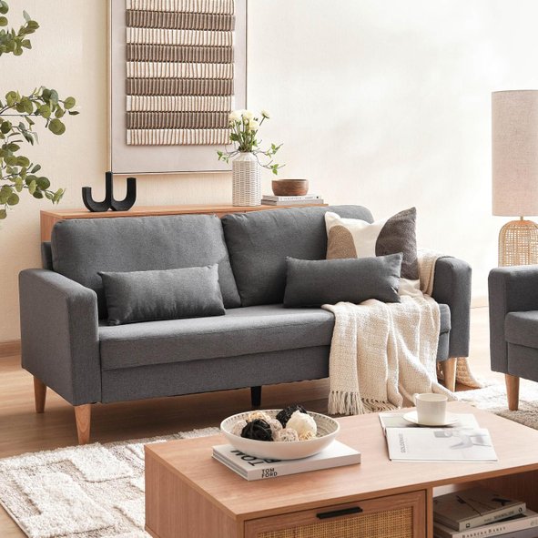 JIMI 3 SEATER SOFA DARK GREY